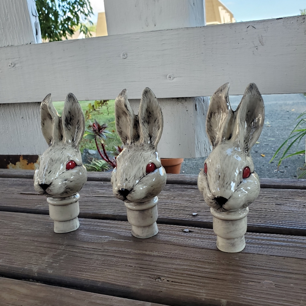 Ceramic Rabbit Garden Art - Picture 5 of 8